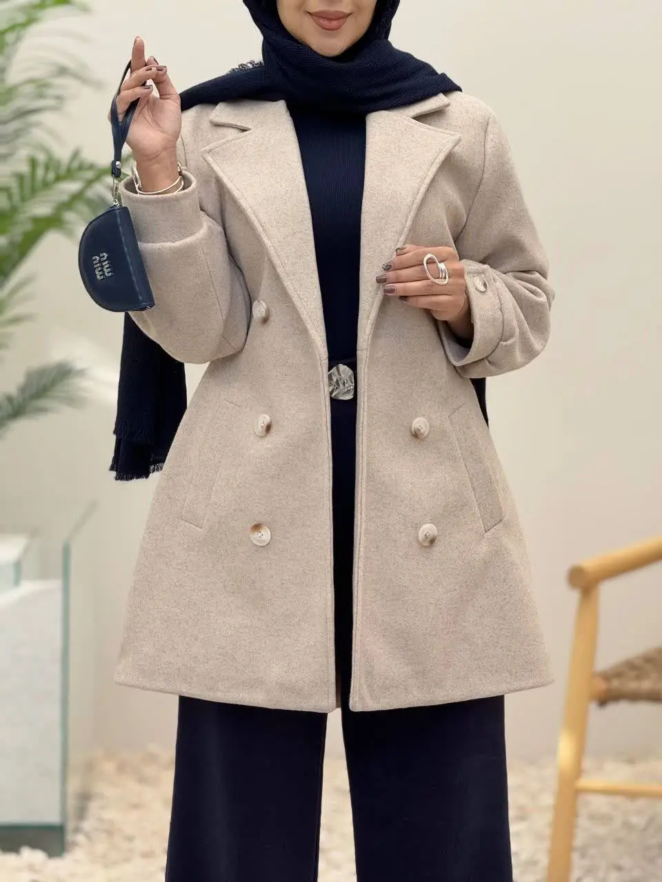 3808-پالتو آستردار آیناز